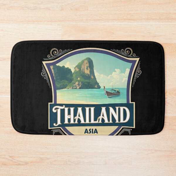 Item preview, Thailand Retro Travel Badge Beach Vacation Crest designed and sold by Prof4Artist.