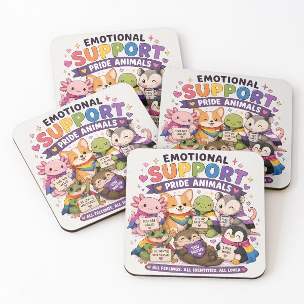 Item preview, Emotional Support Pride Animals | Pride Creatures Collection | LGBTQ Mascots | Emotional Support Animals | Cute Queer Stickers designed and sold by VectorJoy.