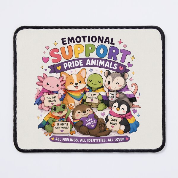 Item preview, Emotional Support Pride Animals | Pride Creatures Collection | LGBTQ Mascots | Emotional Support Animals | Cute Queer Stickers designed and sold by VectorJoy.