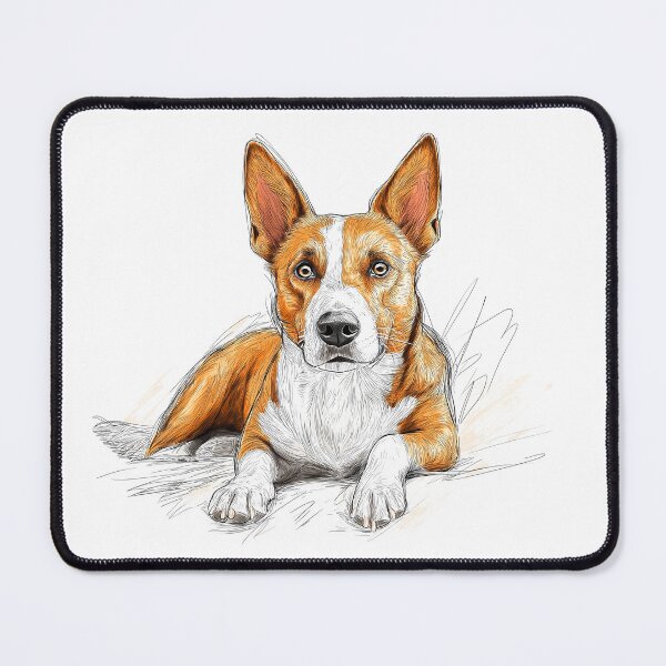 Item preview, Basenji Doggie Illustration designed and sold by Roxane Bay.