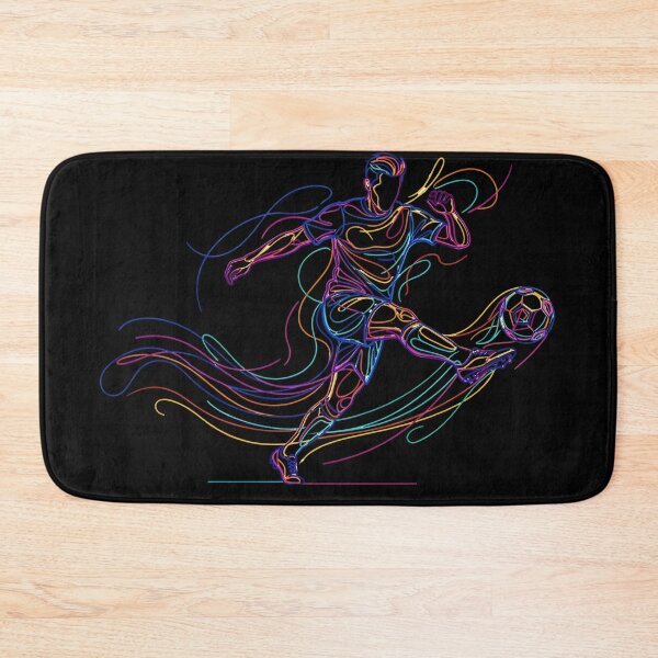 Item preview, Neon Soccer Player Line Art Retro Football Fan Graphic designed and sold by KristenosNehk.