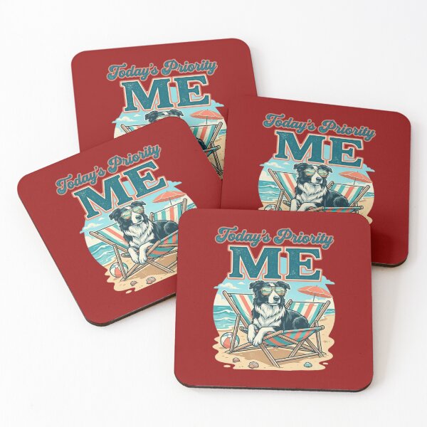 Item preview, Today's Priority: ME - Relaxed Border Collie in Sunglasses on the Beach designed and sold by Sonofwilliam.