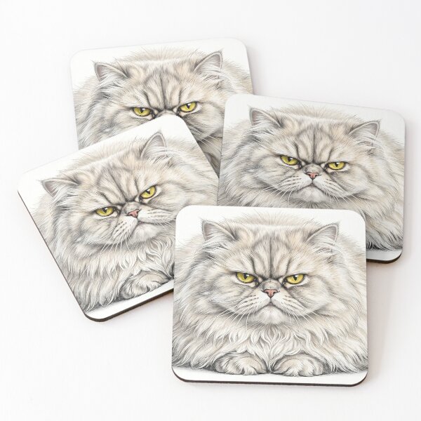 Item preview, Disgruntled Cat Staring Judgemental Feline designed and sold by MintedMinds.