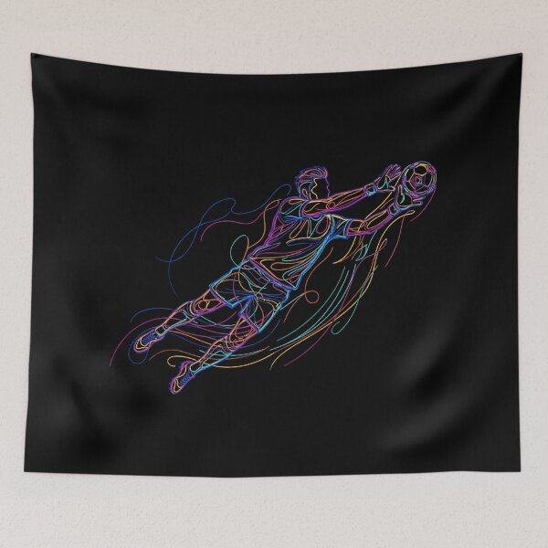 Item preview, Modern Soccer Player Neon Outline Football Lover Gift designed and sold by KristenosNehk.