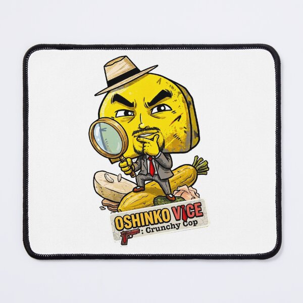 Item preview, Oshinko Vice Crunchy Cop - Funny Japanese Takuan Detective designed and sold by Surreal Characters & Cute Pups.
