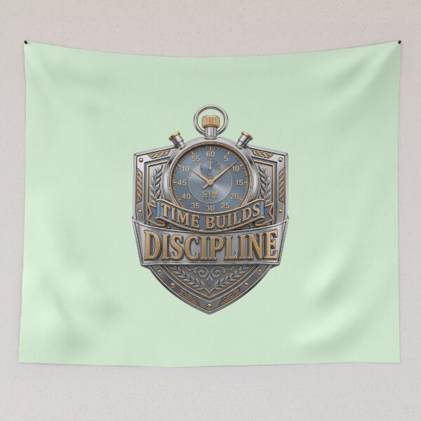 Item preview, Relentless "Time Builds Discipline" Gym Timer Art! designed and sold by pradeepvisuals.