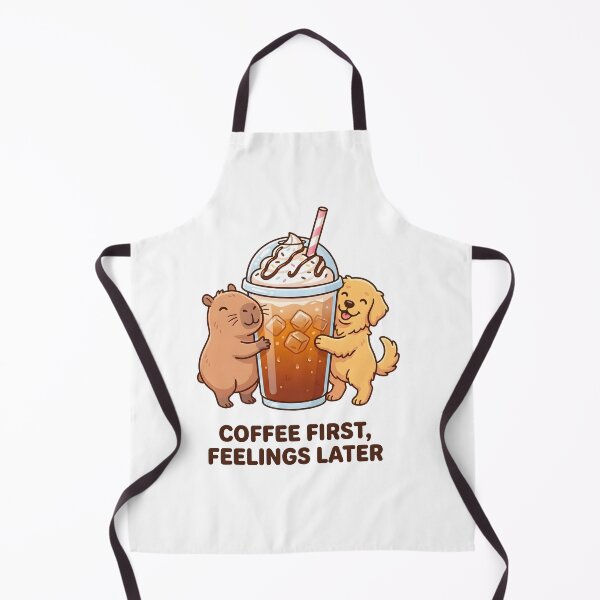 Item preview, Coffee First Feelings Later Capybara And Dog designed and sold by laughingshirts.
