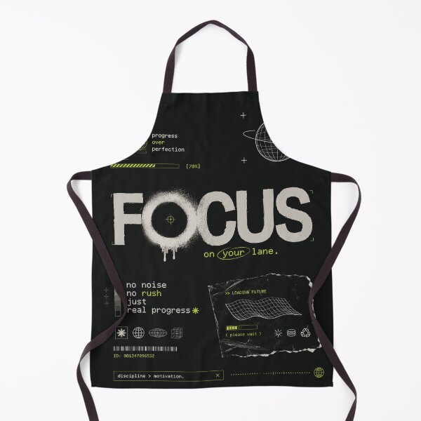 Item preview, Focus On Your Lane – Progress Over Perfection Motivational Typography Design designed and sold by NBT-NOVA.