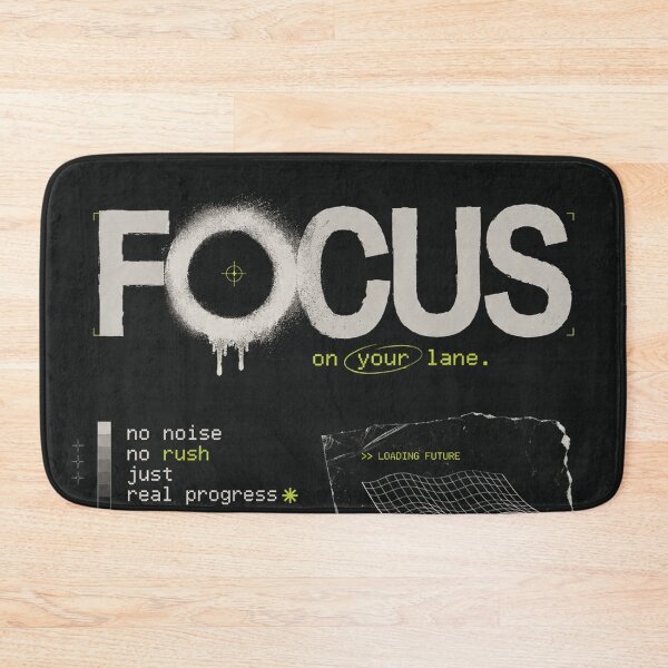 Item preview, Focus On Your Lane – Progress Over Perfection Motivational Typography Design designed and sold by NBT-NOVA.