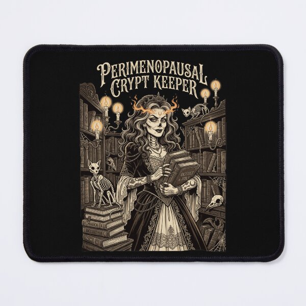 Item preview, Perimenopausal Crypt Keeper Gothic Librarian | Witchy Book Lover designed and sold by printedartgoods.