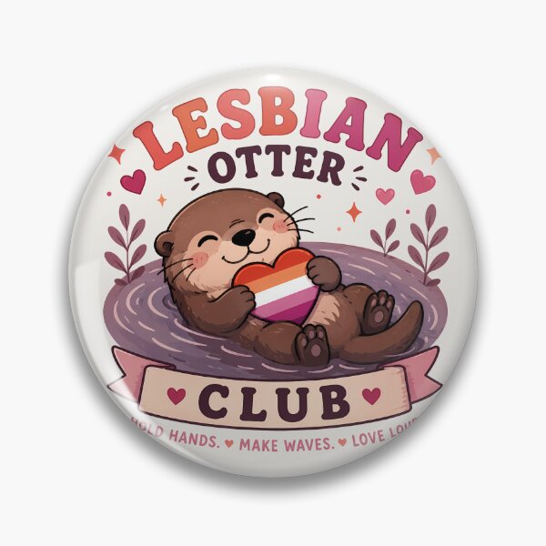 Item preview, Lesbian Otter Club | Pride Creatures Collection | LGBTQ Mascots | Emotional Support Animals | Cute Queer Stickers designed and sold by VectorJoy.