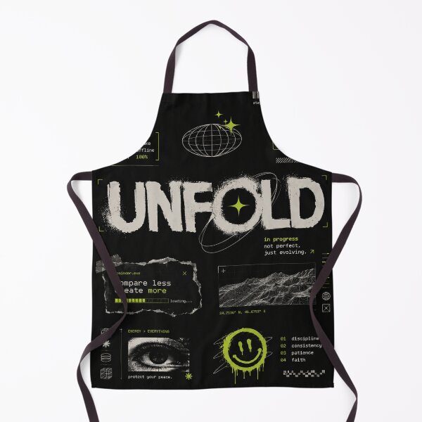 Item preview, UNFOLD – In Progress Not Perfect Just Evolving Cyberpunk Motivation Design designed and sold by NBT-NOVA.