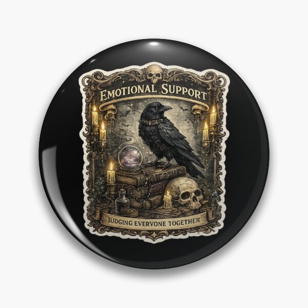 Item preview, Emotional Support Raven | Judging Everyone Together | Gothic Dark Academia Design designed and sold by MrDev.