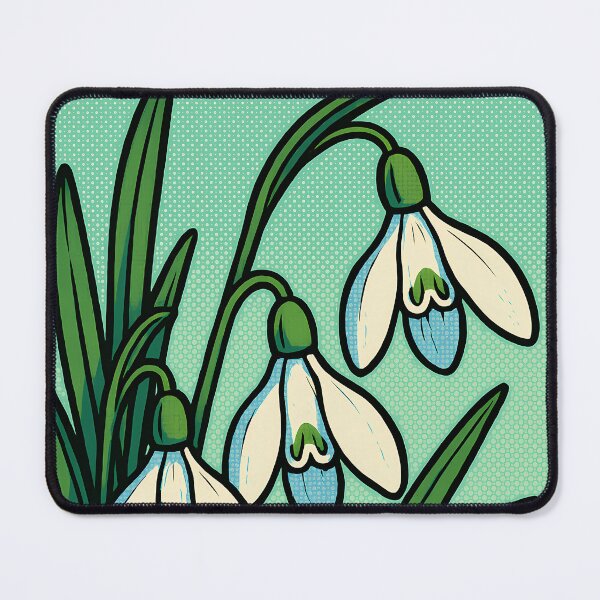 Item preview, Retro Pop Art Poster Illustration of Snowdrop Flowers | Bold Spring Bloom Print with Delicate White Petals & Vintage Botanical Aesthetic | Elegant Floral Wall Art Decor designed and sold by PaintedPixels01.