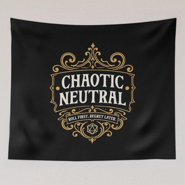 Item preview, Chaotic Neutral Roll First Regret Later designed and sold by pixeptional.
