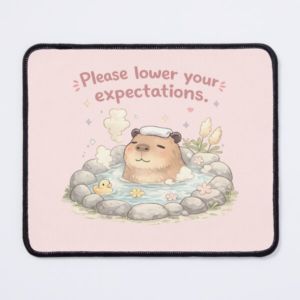 Item preview, Please Lower Expectations Cute Capybara Calm Relaxing Humor Art designed and sold by ArtsyGlaze.