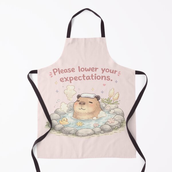 Item preview, Please Lower Expectations Cute Capybara Calm Relaxing Humor Art designed and sold by ArtsyGlaze.