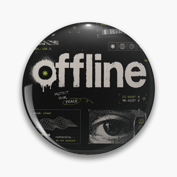 Item preview, Offline Mode: Protect Your Peace | Cyberpunk Mental Reset Aesthetic designed and sold by NBT-NOVA.