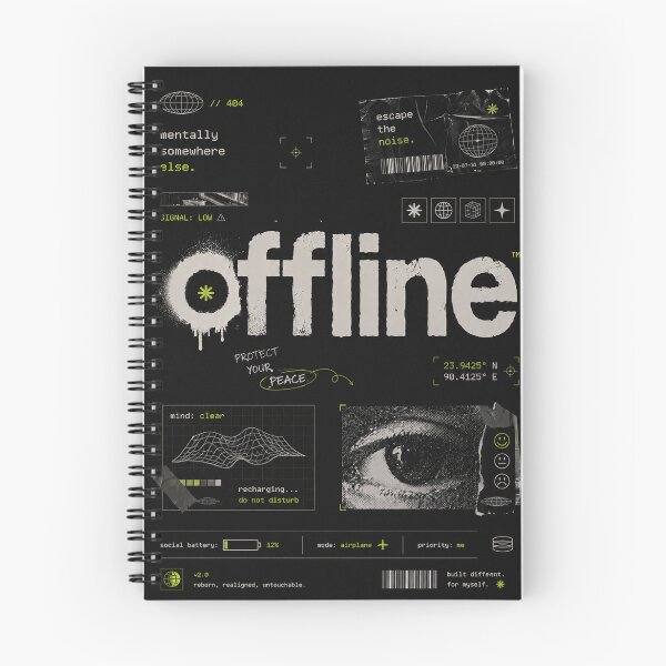 Item preview, Offline Mode: Protect Your Peace | Cyberpunk Mental Reset Aesthetic designed and sold by NBT-NOVA.