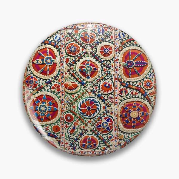 Item preview, Bokhara Suzani Uzbekistan Embroidery Print designed and sold by Vicky Brago-Mitchell®.