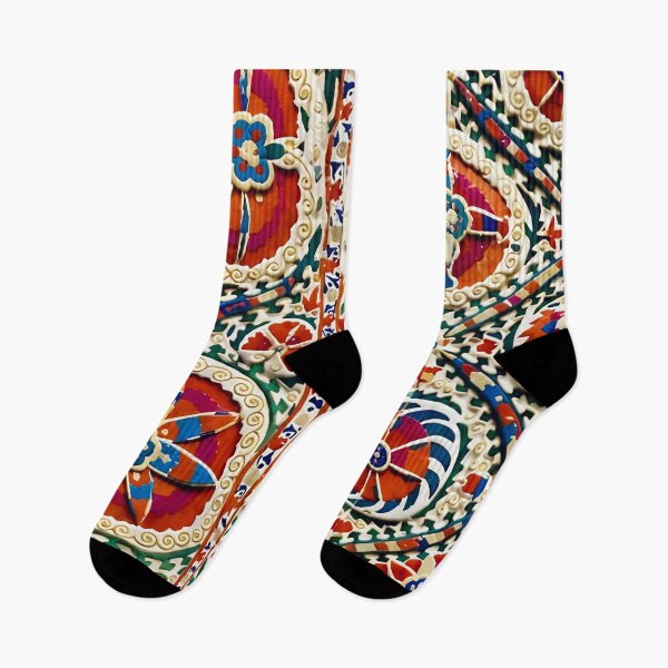 Item preview, Bokhara Suzani Uzbekistan Embroidery Print designed and sold by Vicky Brago-Mitchell®.