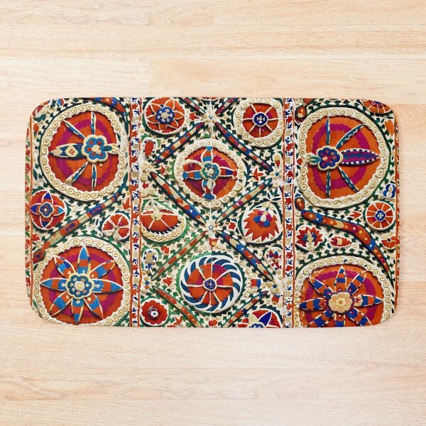 Item preview, Bokhara Suzani Uzbekistan Embroidery Print designed and sold by Vicky Brago-Mitchell®.
