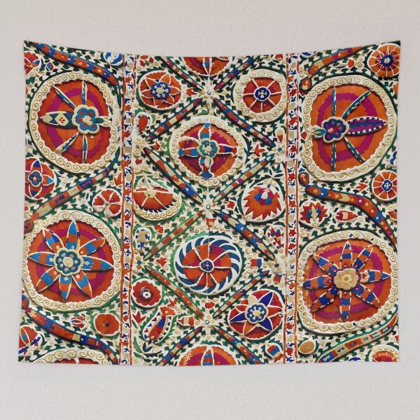 Item preview, Bokhara Suzani Uzbekistan Embroidery Print designed and sold by Vicky Brago-Mitchell®.