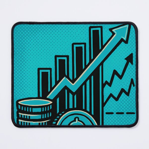 Item preview, Retro Pop Art Poster of Stock Market Trading | Bold Financial Growth Illustration with Bull Market Charts, Investment Symbols & Wealth Building Aesthetic | Modern Finance Wall Art Decor designed and sold by PaintedPixels01.