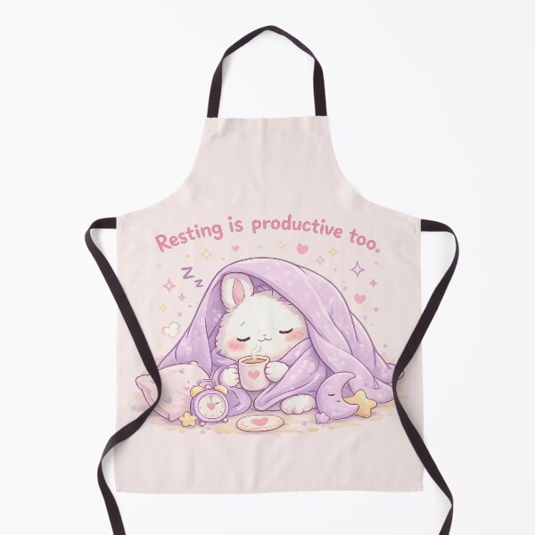 Item preview, Resting Is Productive Cute Bunny and Bear Cozy Motivational Art designed and sold by ArtsyGlaze.