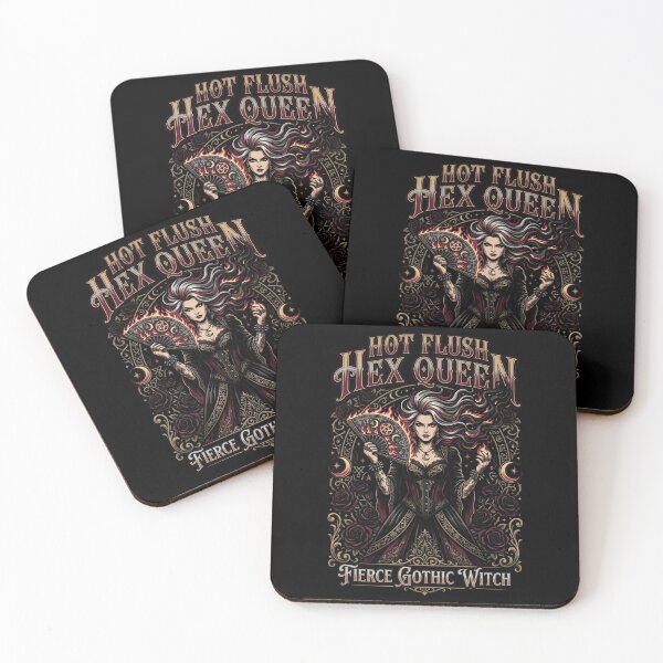 Item preview, Hot Flash Hex Queen Fierce Gothic Witch | Witchcore Menopause Humor designed and sold by printedartgoods.