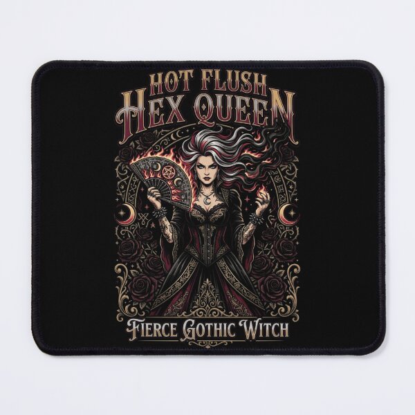 Item preview, Hot Flash Hex Queen Fierce Gothic Witch | Witchcore Menopause Humor designed and sold by printedartgoods.