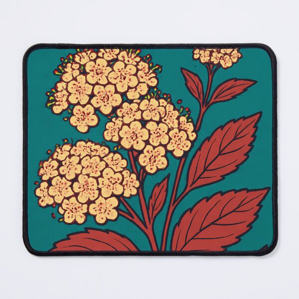 Item preview, Retro Pop Art Poster Illustration of Spirea Flowers | Bold Ornamental Shrub Bloom Print with Soft Clustered Blossoms & Vintage Botanical Aesthetic | Elegant Floral Wall Art Decor designed and sold by PaintedPixels01.