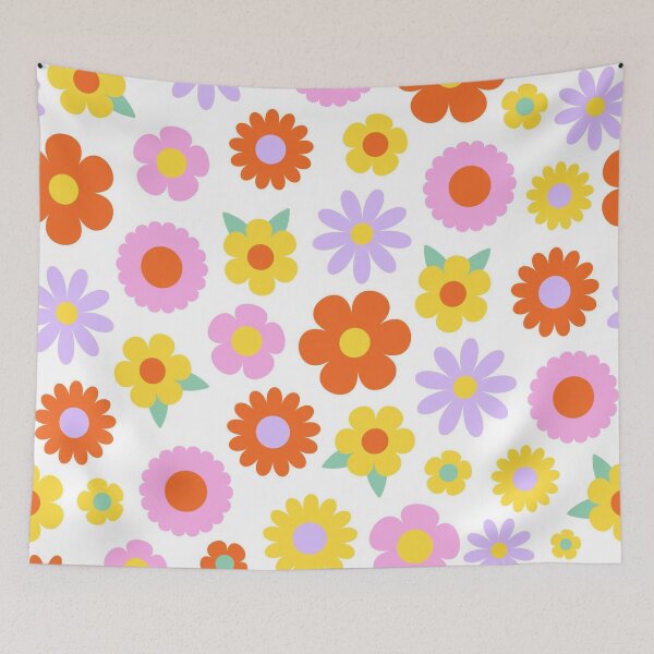 Item preview, Retro Daisy Flower Pattern | Groovy Floral Seamless 70s Design designed and sold by RJACreative.
