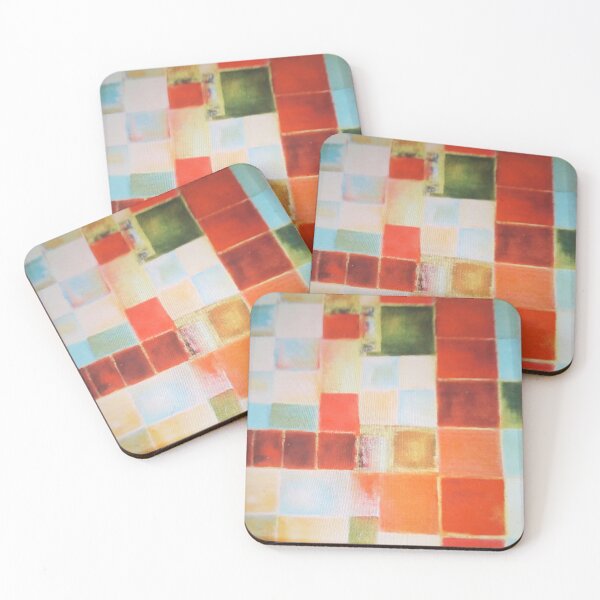 Item preview, Earthy Abstract Patchwork Cushion designed and sold by Kerryn Levy Art.