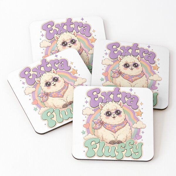 Item preview, Extra Fluffy Cute Alpaca Retro 70s Groovy Llama designed and sold by Sitred123.