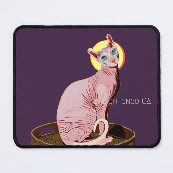Item preview, Mystical Enlightened Sphynx Cat Occult Neon Orange Art designed and sold by Rhapsodic1290.