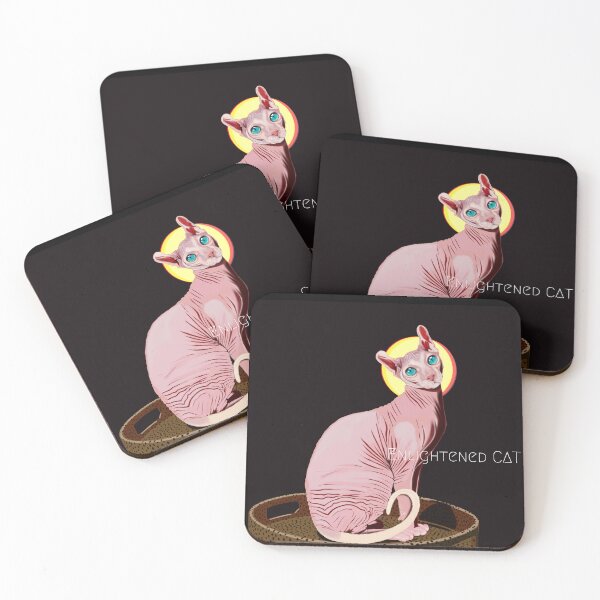Item preview, Mystical Enlightened Sphynx Cat Occult Neon Orange Art designed and sold by Rhapsodic1290.