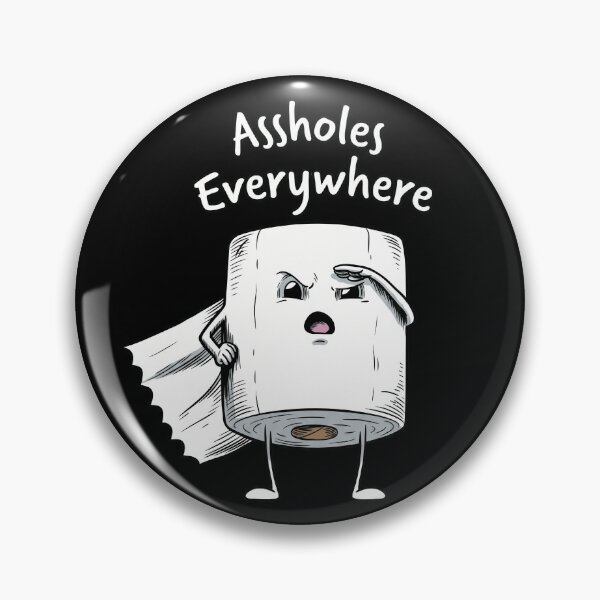 Item preview, Assholes Everywhere Funny Angry Toilet Paper Sarcastic Doodle designed and sold by Vermanartist.
