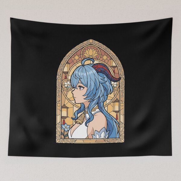 Item preview, Ganyu Genshin Impact Golden Lantern Stained Glass Grace designed and sold by mildaclairmo.