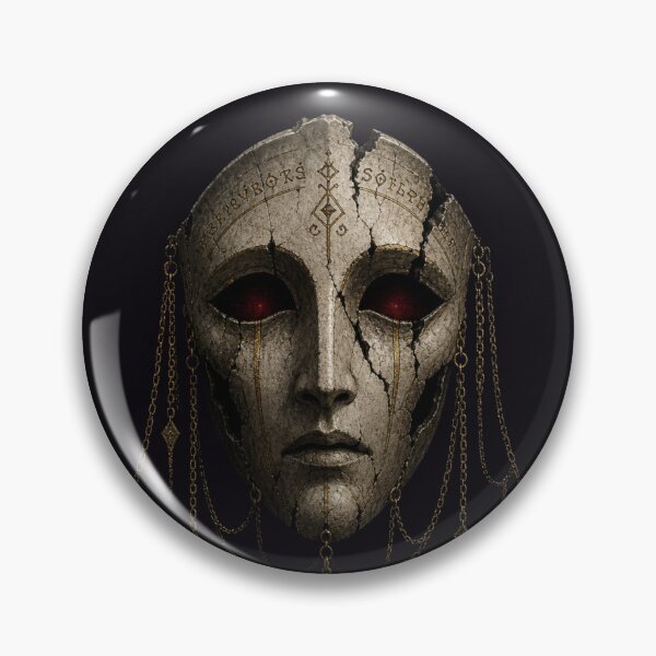 Item preview, Hollow Funeral Mask With Crimson Eyes designed and sold by GeoWhimsy Studio.
