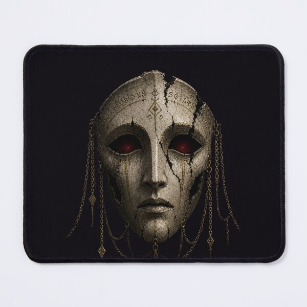 Item preview, Hollow Funeral Mask With Crimson Eyes designed and sold by GeoWhimsy Studio.