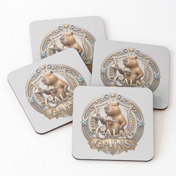 Item preview, The Most Relatable "Calm Gains" Capybara Art! designed and sold by pradeepvisuals.