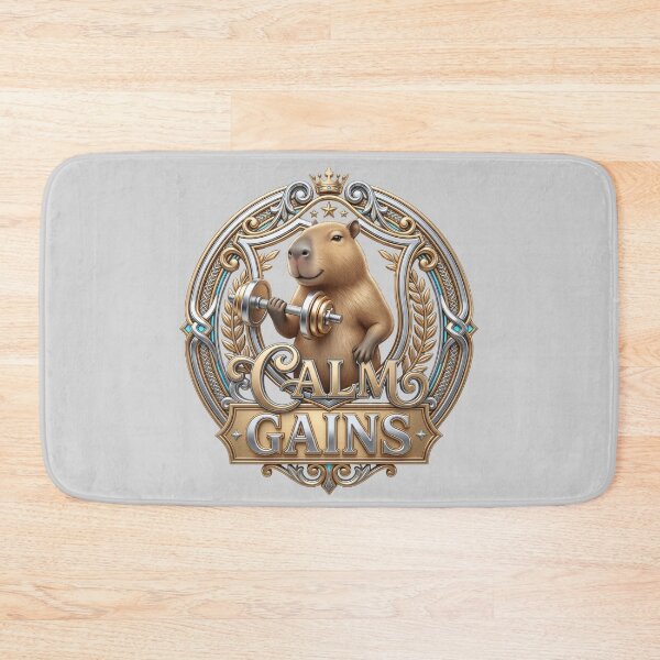 Item preview, The Most Relatable "Calm Gains" Capybara Art! designed and sold by pradeepvisuals.