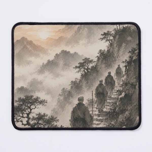 Item preview, Zen Buddhist Monks climbing a Mountain designed and sold by Kipepeo2025.