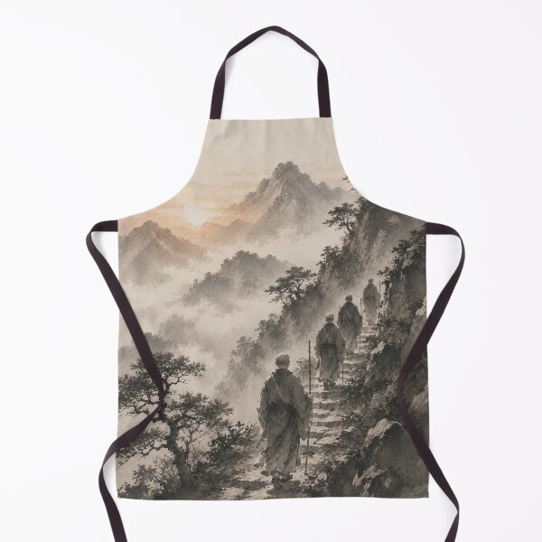 Item preview, Zen Buddhist Monks climbing a Mountain designed and sold by Kipepeo2025.