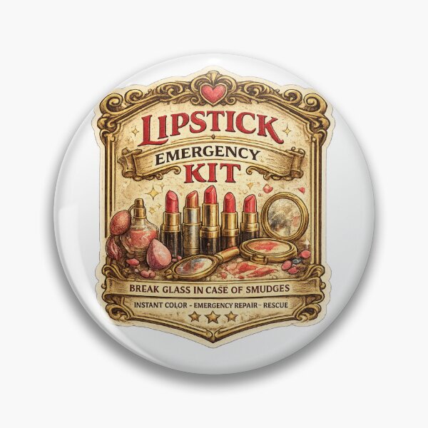 Item preview, Lipstick Emergency Kit | Vintage Beauty Rescue Label | Funny Makeup Lover Design designed and sold by MrDev.