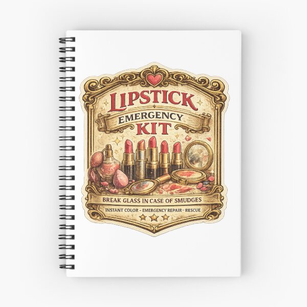 Item preview, Lipstick Emergency Kit | Vintage Beauty Rescue Label | Funny Makeup Lover Design designed and sold by MrDev.