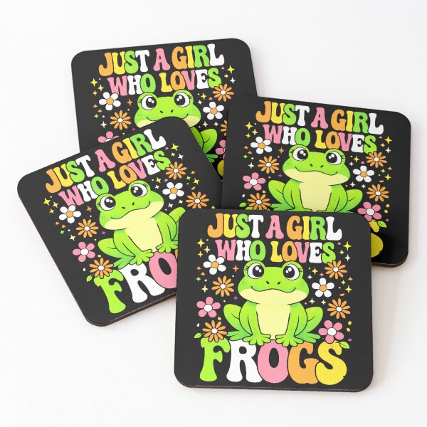 Item preview, Just a Girl Who Loves Frogs Cute Colorful Frog Lover Artwork designed and sold by MiALopezArt.