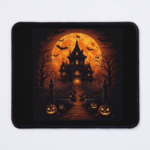 Item preview, Spooky Haunted House Halloween Design | Pumpkin Night Gothic Art designed and sold by PoojaArtLab.