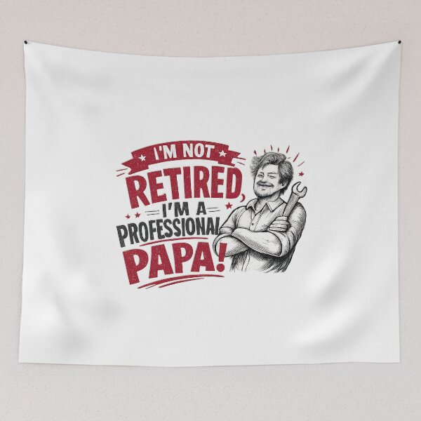 Item preview, Professional Papa Vintage Dad Illustration designed and sold by nncreator.